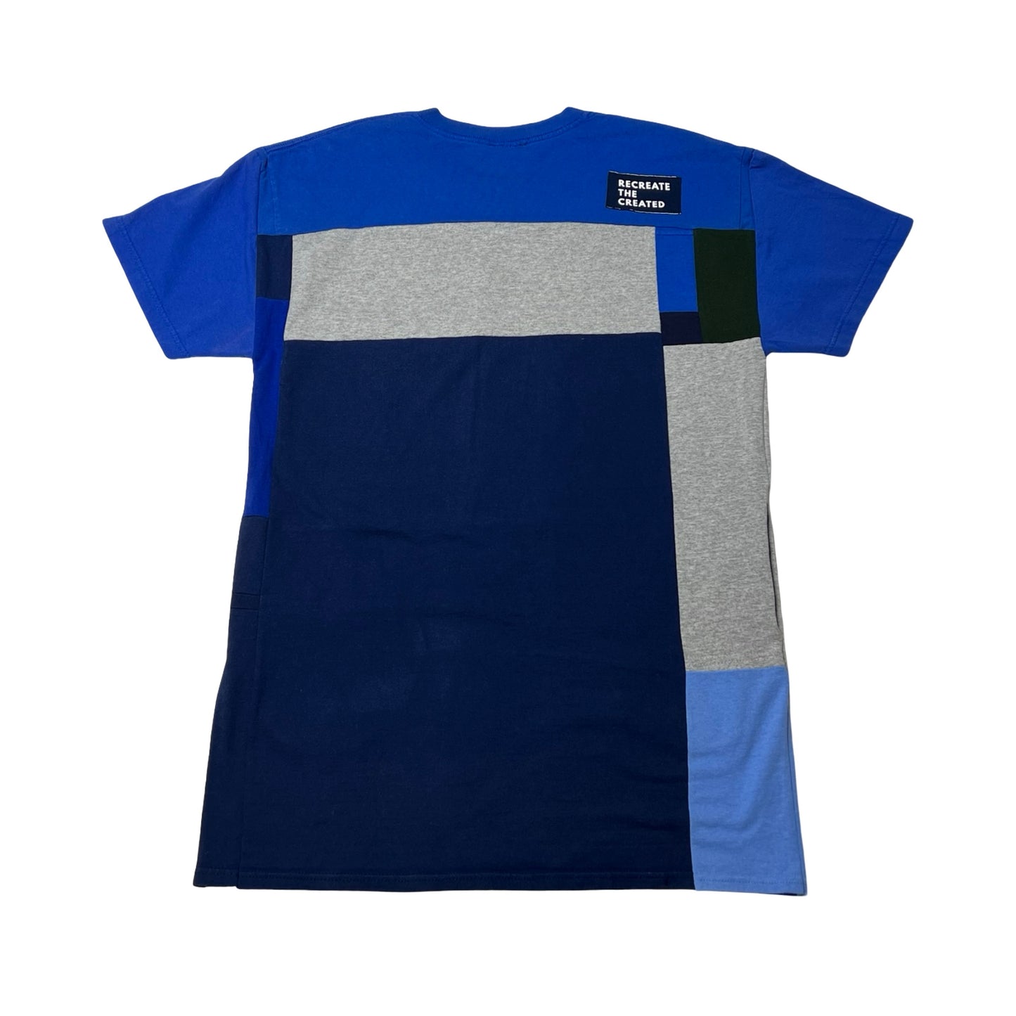 Founder's Originals Oversized T-shirt in Blue & Grey with Pockets