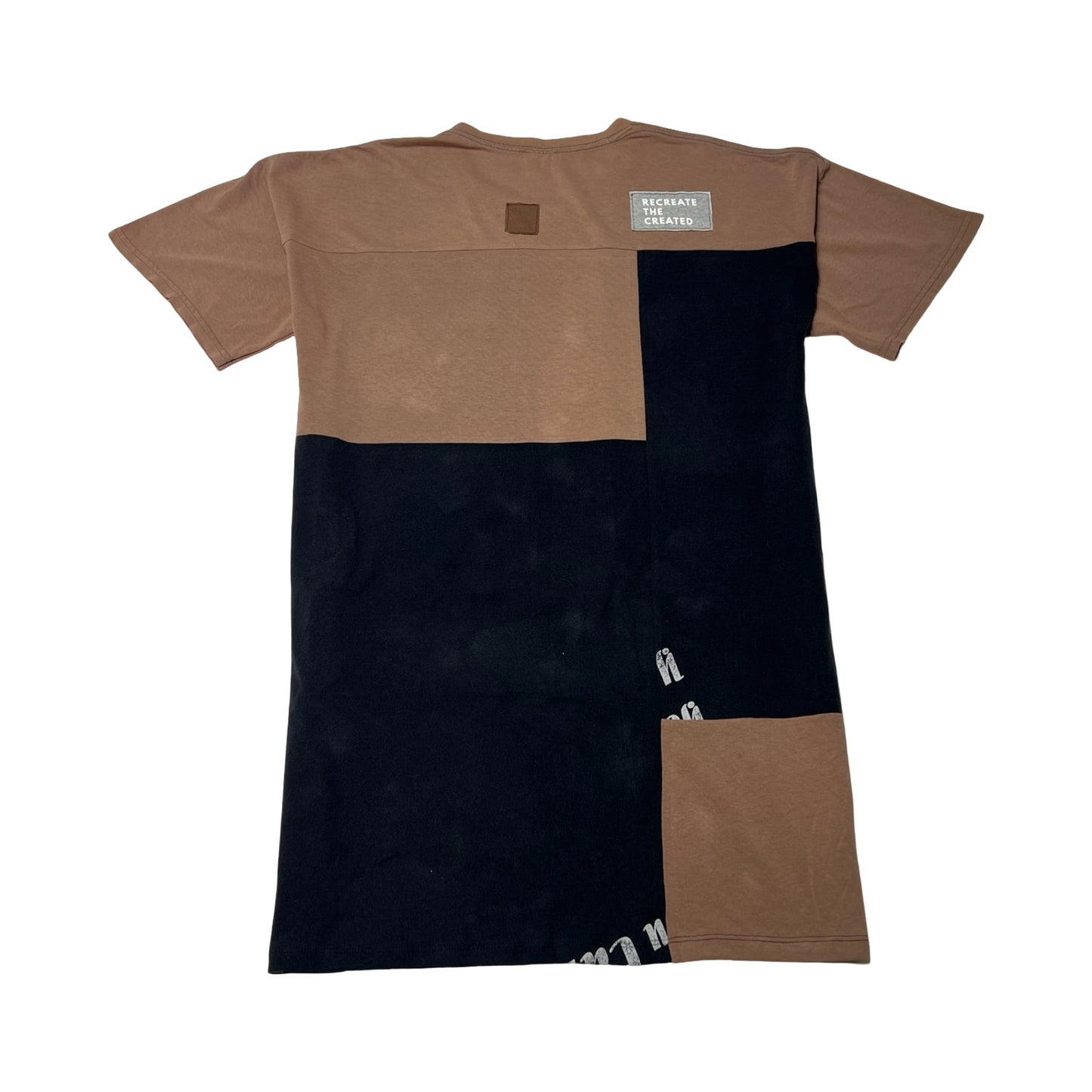 Oversized T-shirt in Brown & Red with Pockets