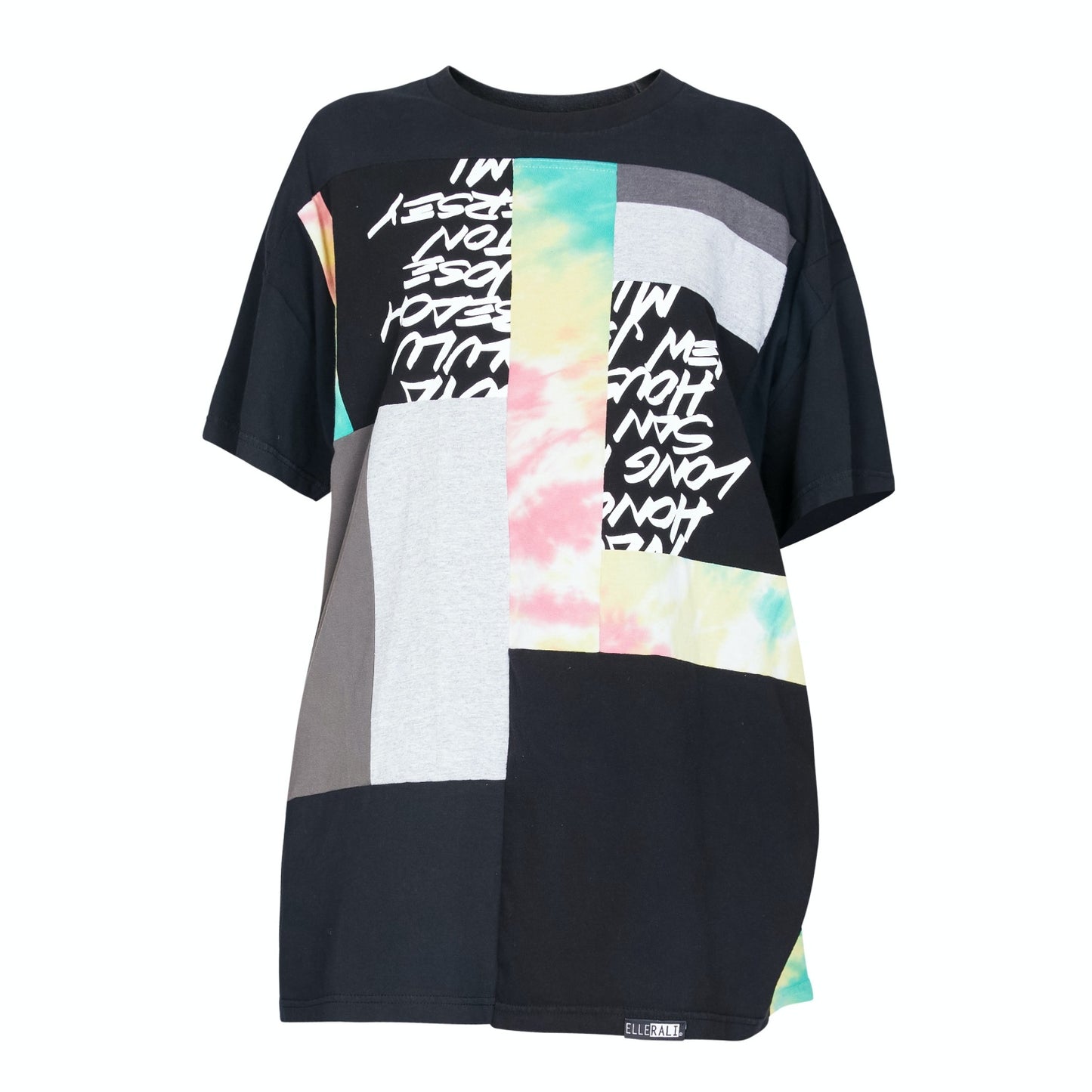 Upcycled Oversize T-shirt with Pockets in Dark Sunrise