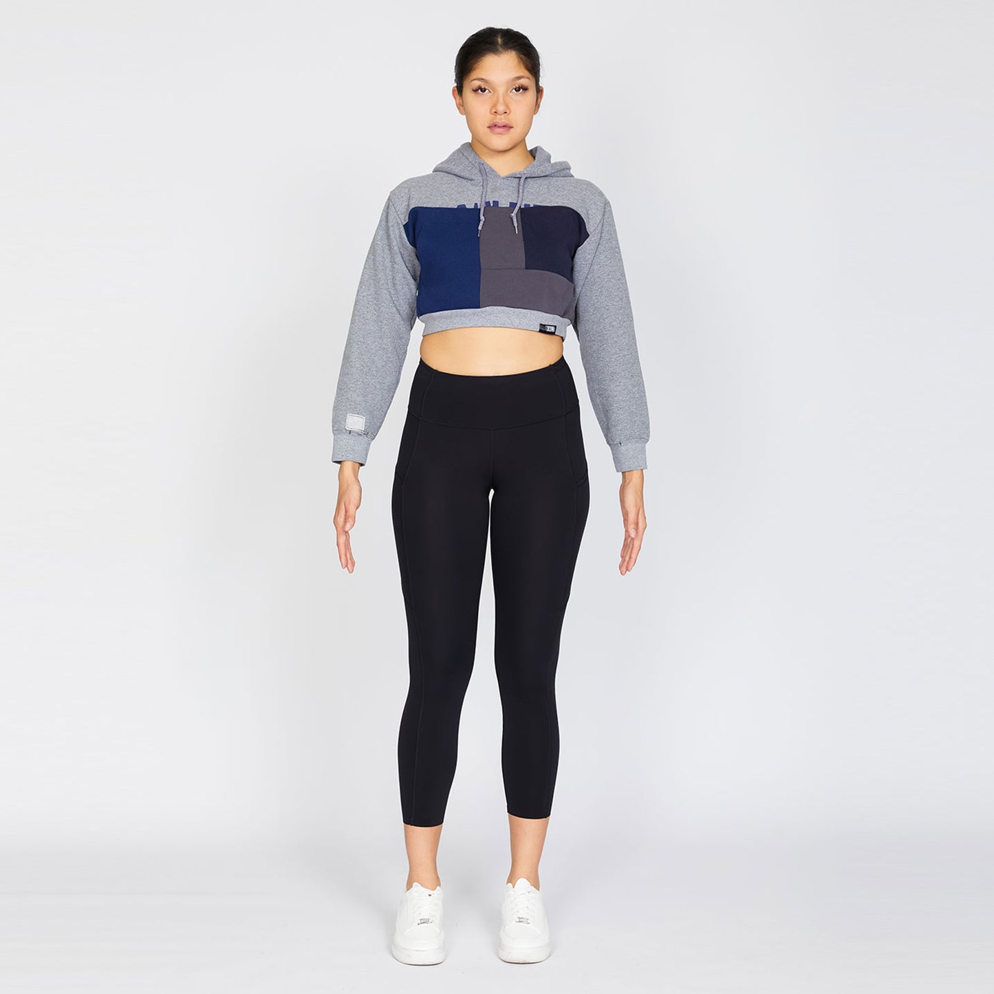 Crop Hoodie - Gray/Stone - S