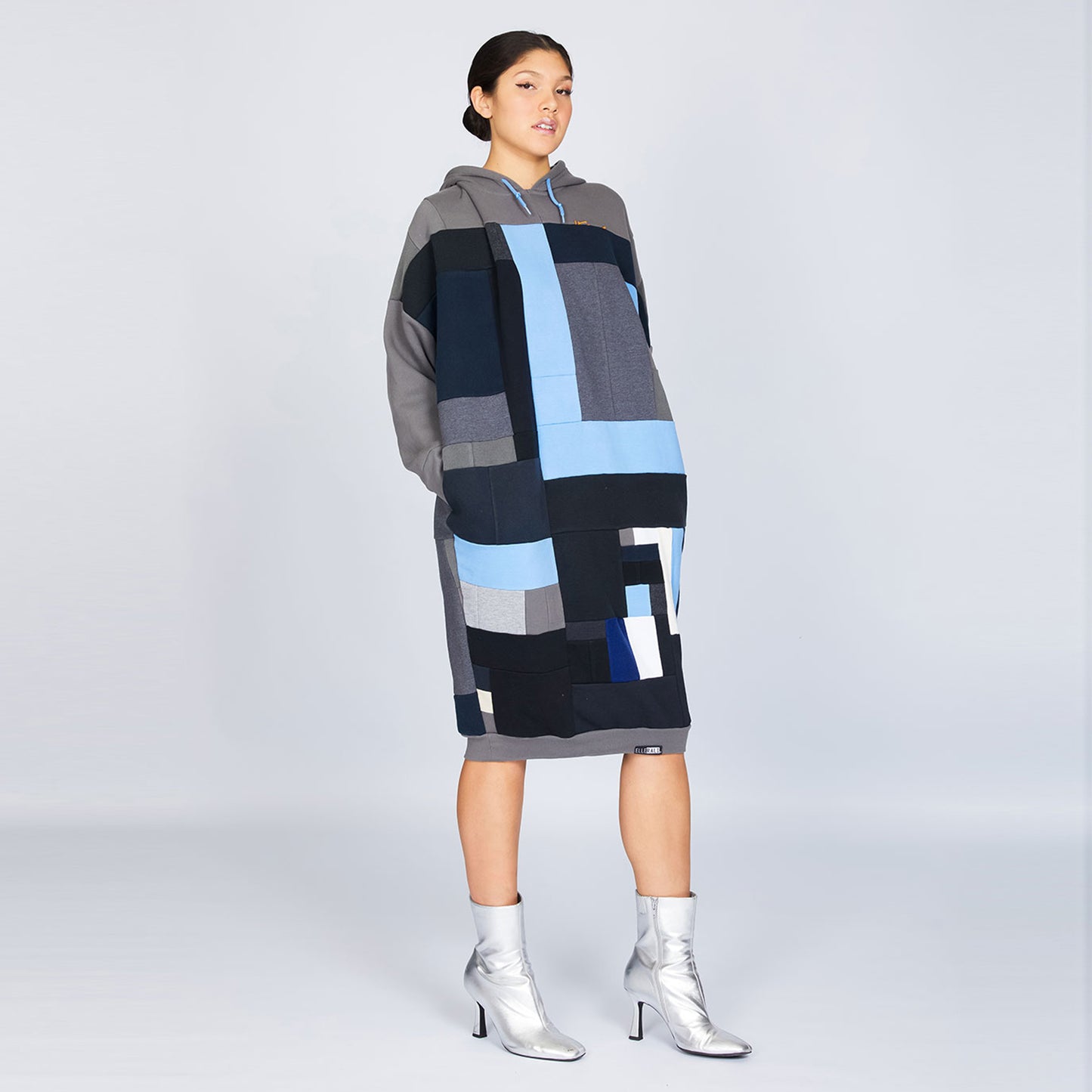 Fly Dress Made From Upcycled Sweatshirts with Hearts