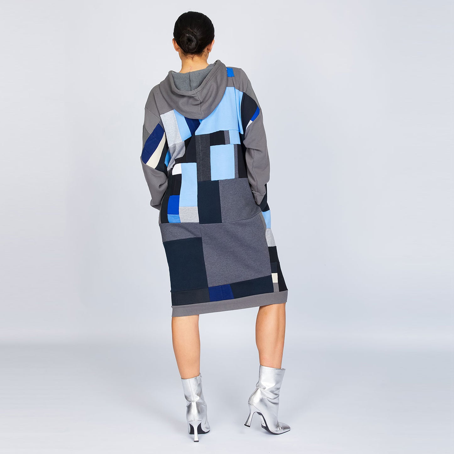 Fly Dress Made From Upcycled Sweatshirts with Hearts