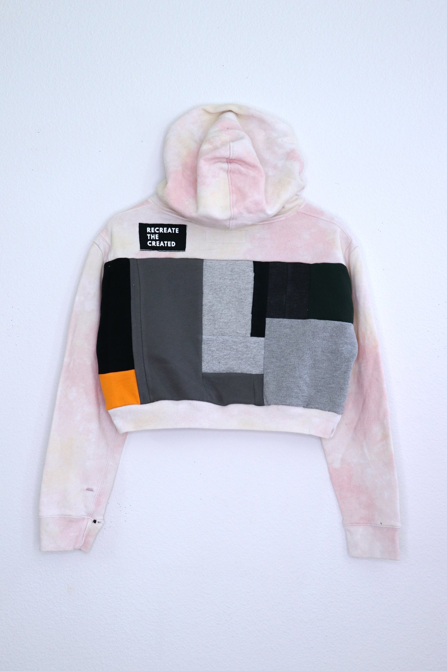 Pink Hooded Crop Sweater (L)