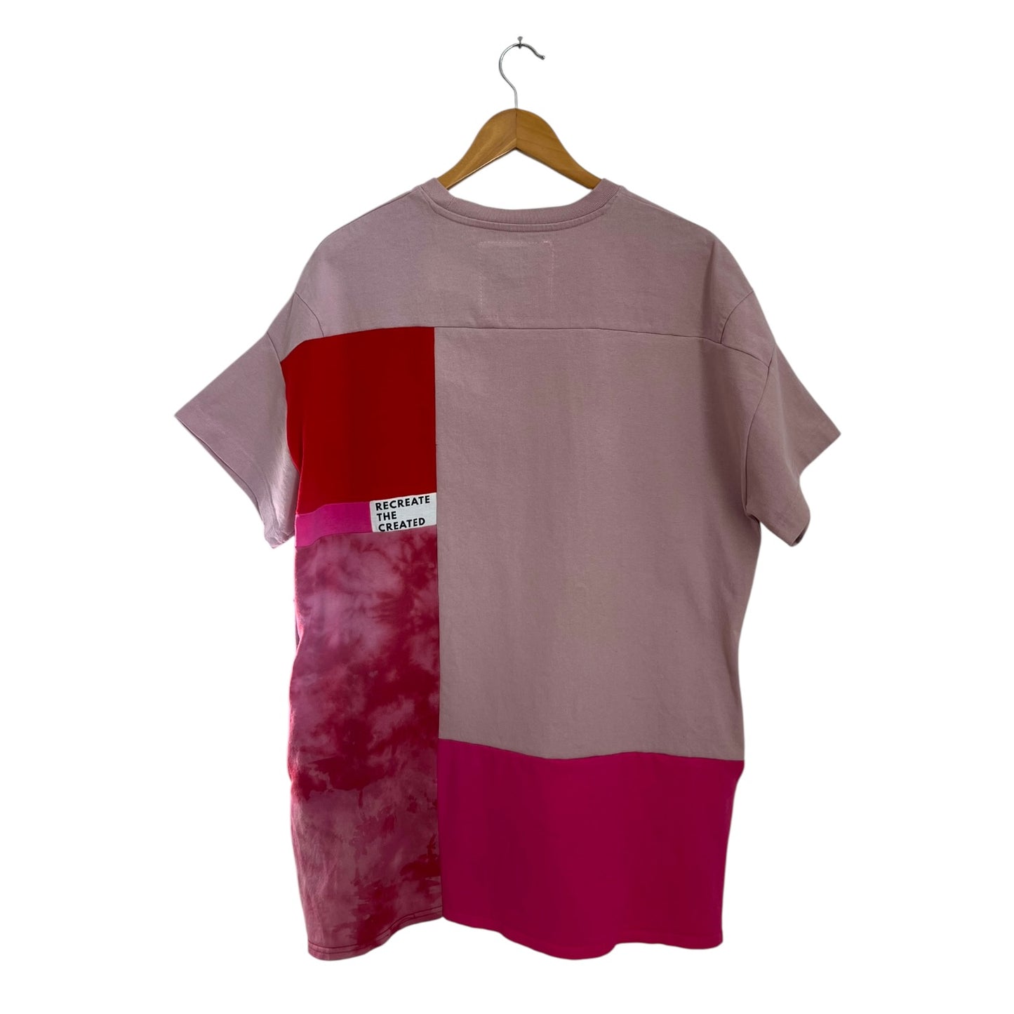 Oversized T-shirt in Pink & Red Mixed