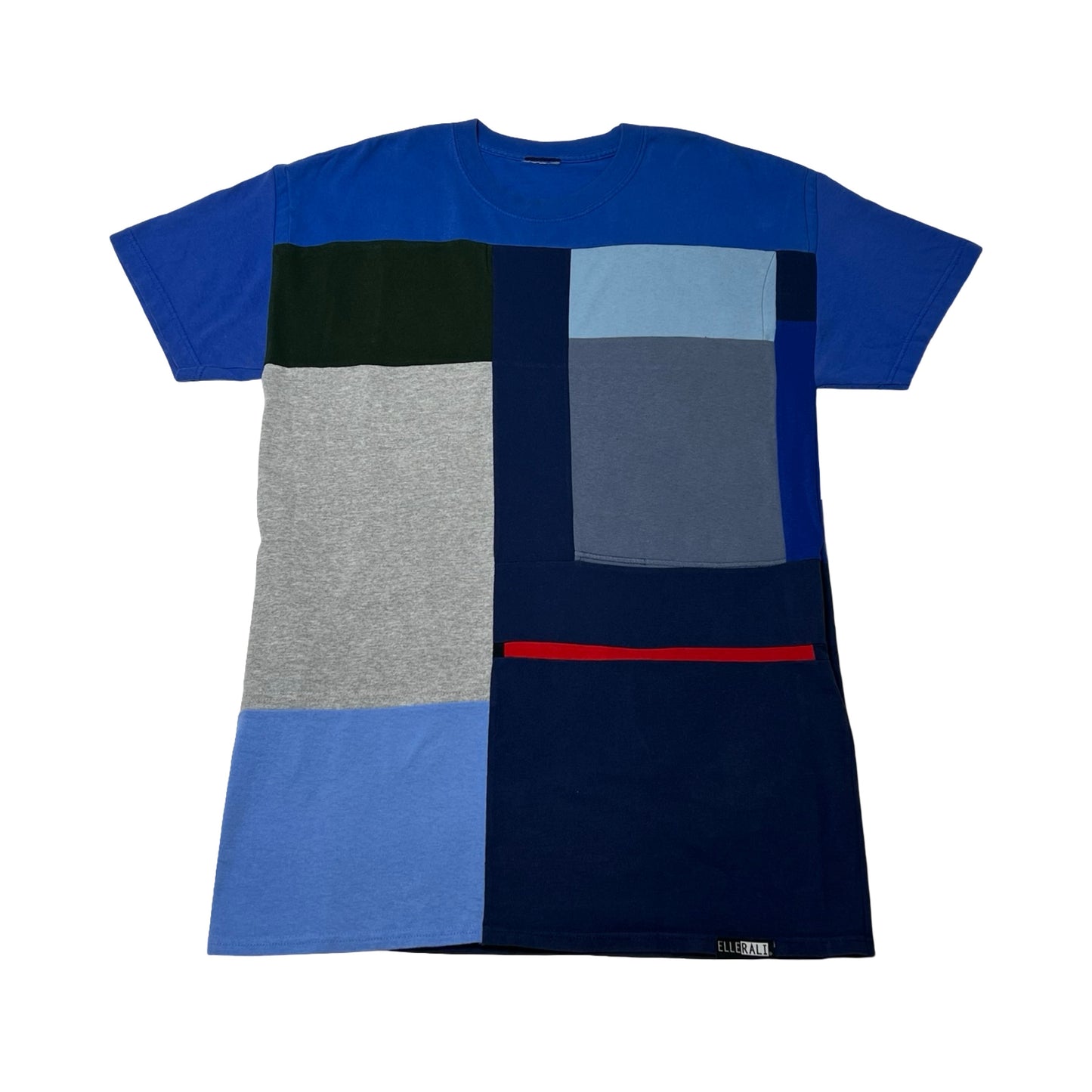 Founder's Originals Oversized T-shirt in Blue & Grey with Pockets