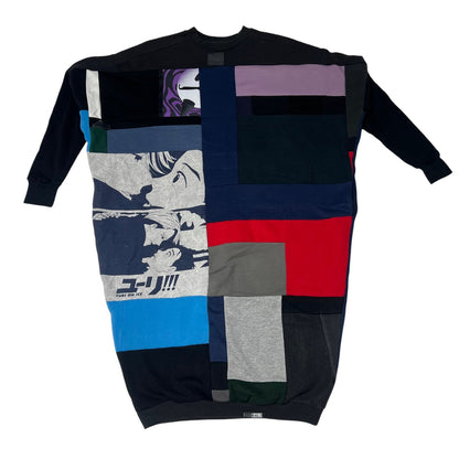 Fly Sweatshirt Crewneck in Black & Blue