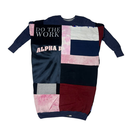 Fly Sweatshirt Alpha Crewneck in Blue & Pink