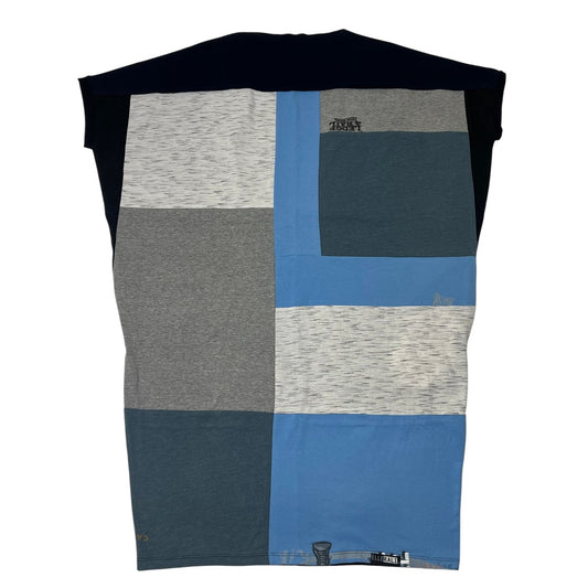 Fly T-shirt Dress in Black & Light Blue