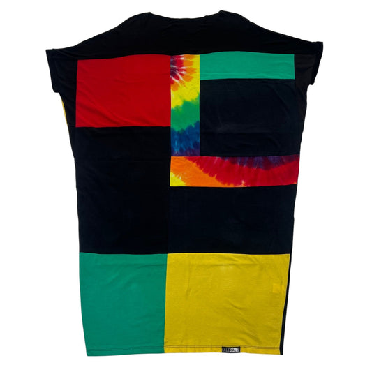 Fly T-shirt Dress in Black, Mix, Red, Yellow & Green (OS)