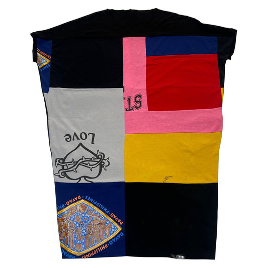 Fly T-shirt Dress in Black, Pink, Red, Yellow & Grey (OS)