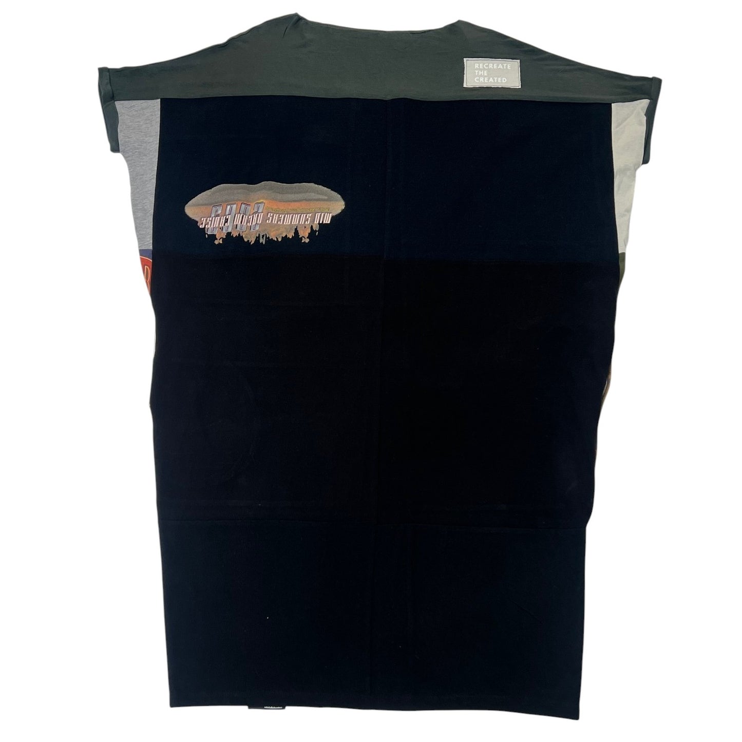 Fly T-shirt Dress in Green, White & Tan (OS)