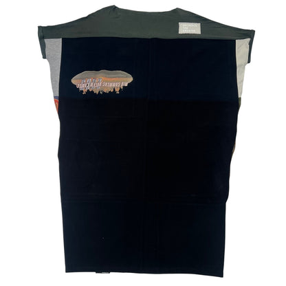 Fly T-shirt Dress in Green, White & Tan (OS)