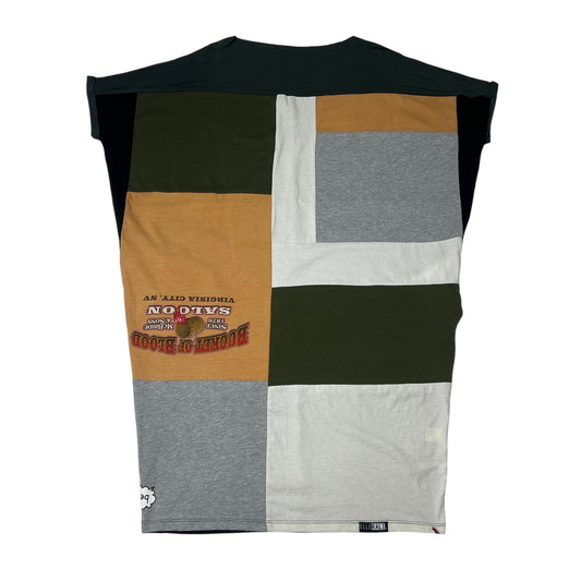 Fly T-shirt Dress in Green, White & Tan (OS)