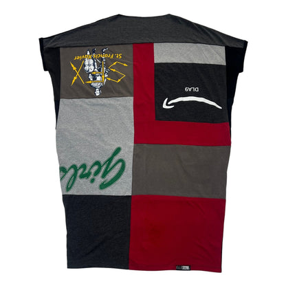 Fly T-shirt Dress in Grey, Red, & Black (OS)