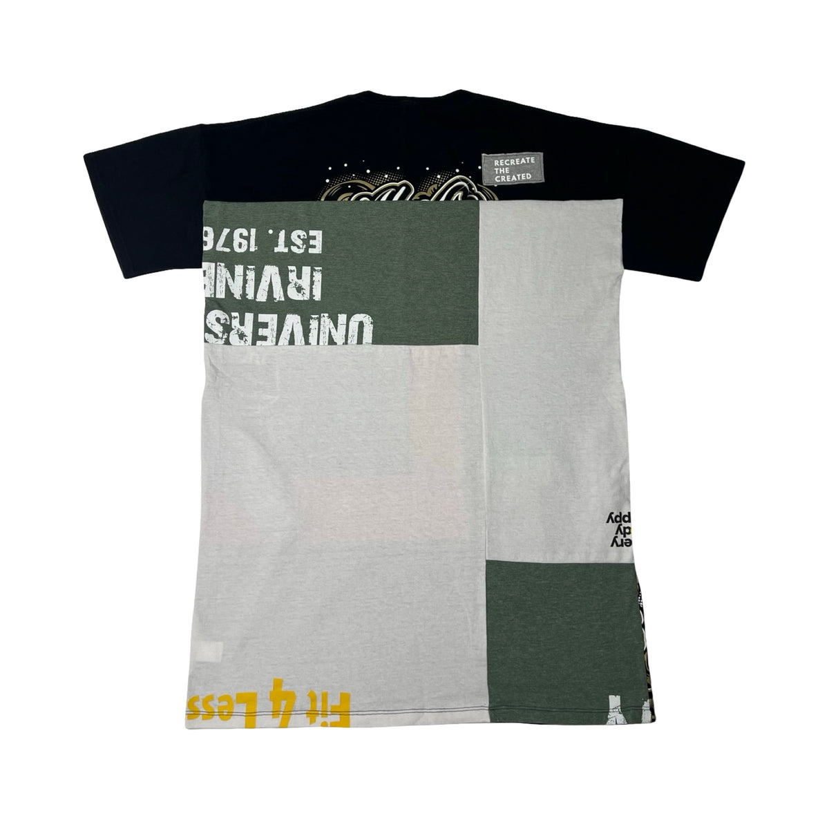 Oversized T-shirt in Black & Brown with Pockets