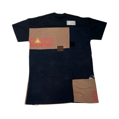 Oversized T-shirt in Black & Red with Pockets