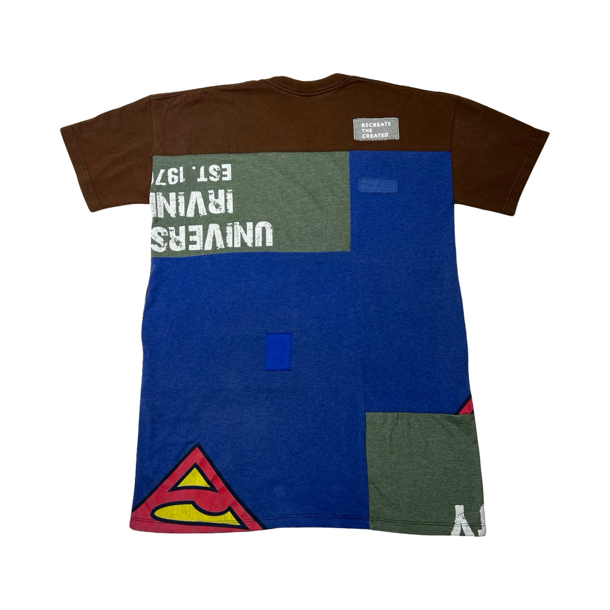 Oversized T-shirt in Brown & Black with Pockets