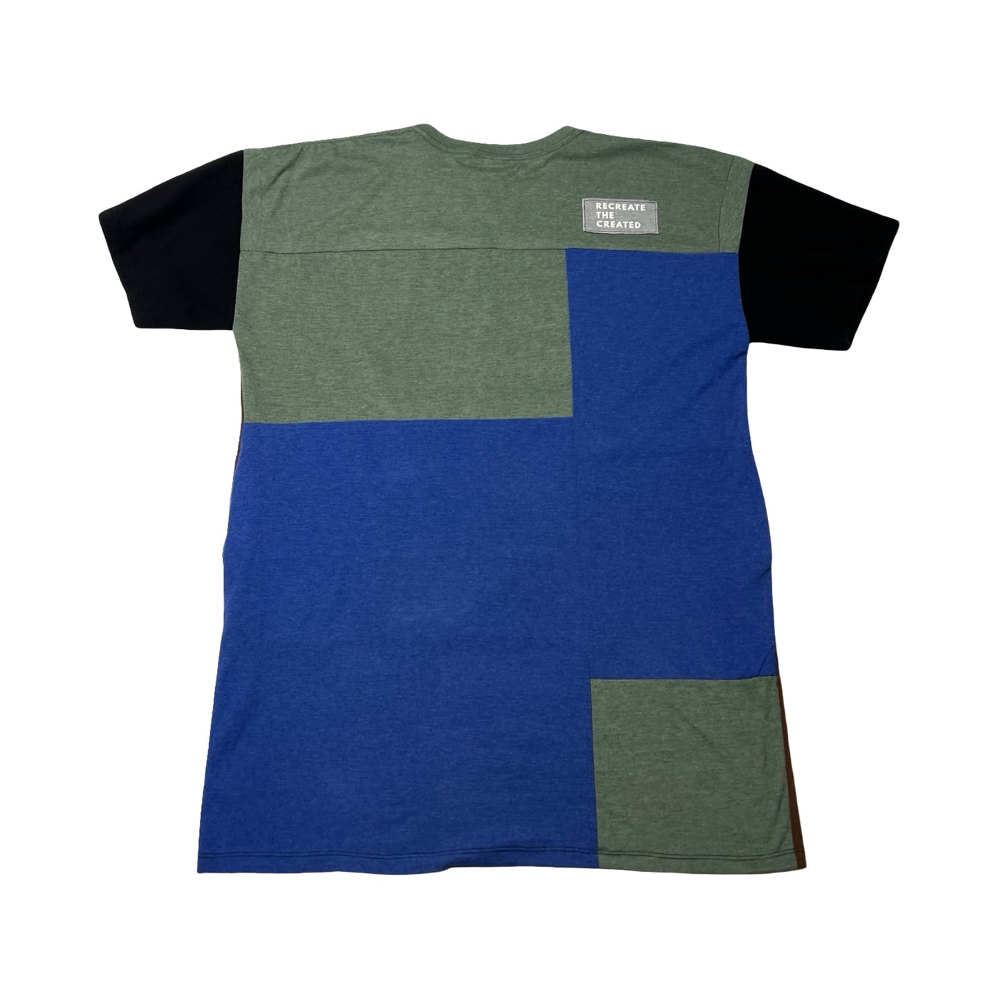 Oversized T-shirt in Green & Black with Pockets