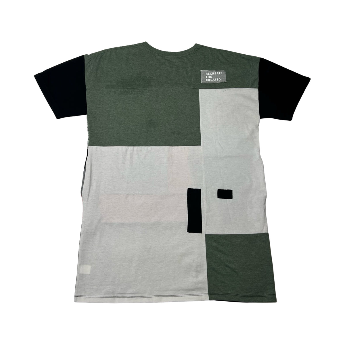 Oversized T-shirt in Green & Red with Pockets