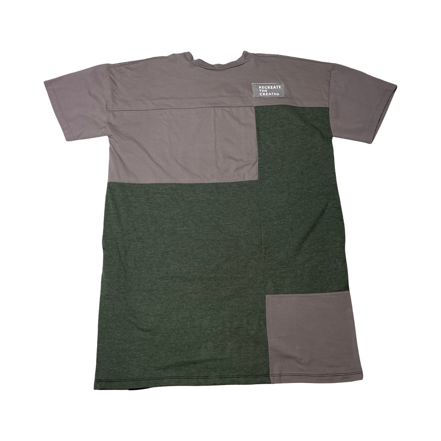 Oversized T-shirt in Grey & Grey with Pockets
