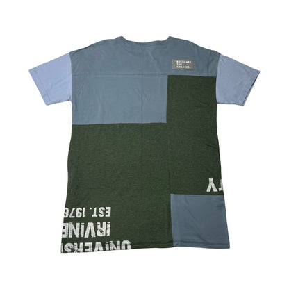 Oversized T-shirt in Light Blue & Black with Pockets