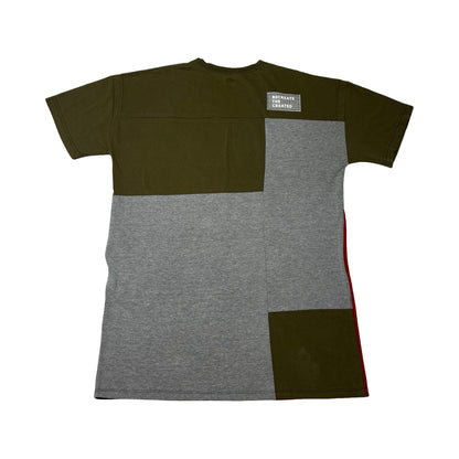 Oversized T-shirt in Olive & Black with Pockets