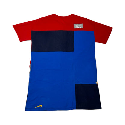 Oversized T-shirt in Red & Black with Pockets