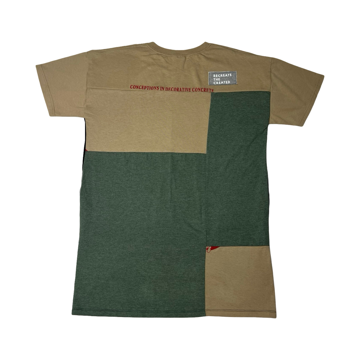 Oversized T-shirt in Tan & Purple with Pockets