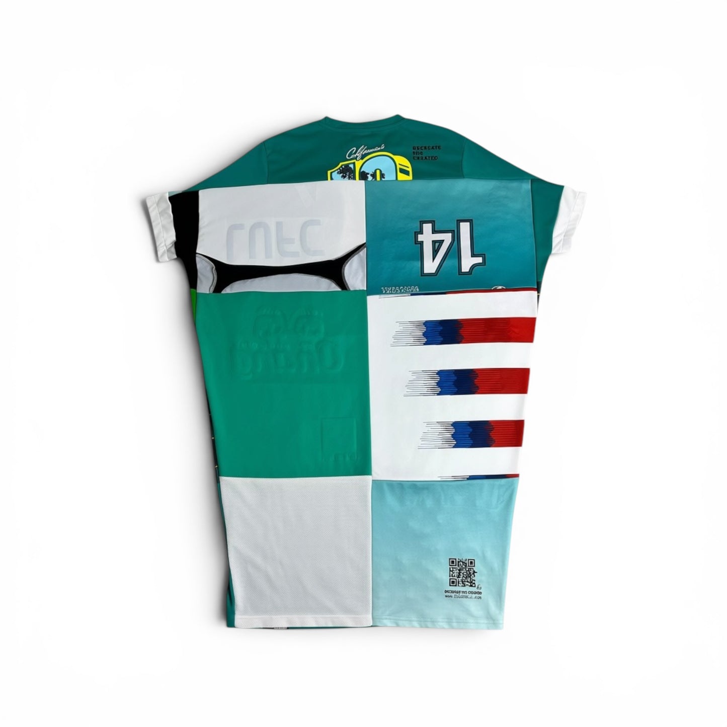 Fly Jersey in White & Teal
