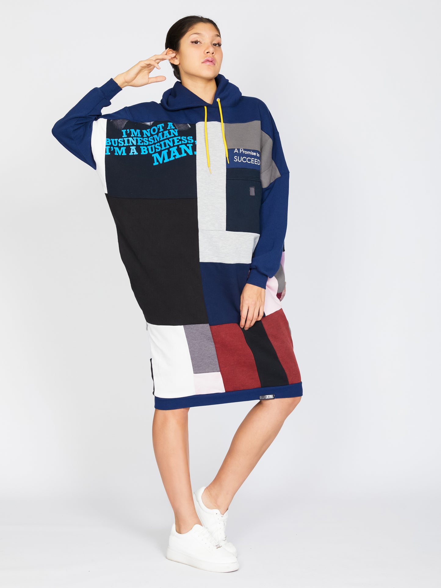 Fly Sweatshirt Hoodie in Blue and Grey