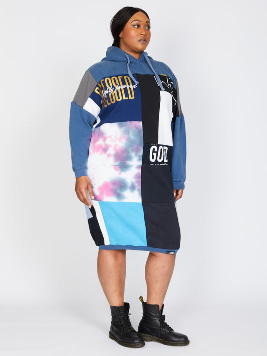 Fly Sweatshirt Blessed in Blue & Black