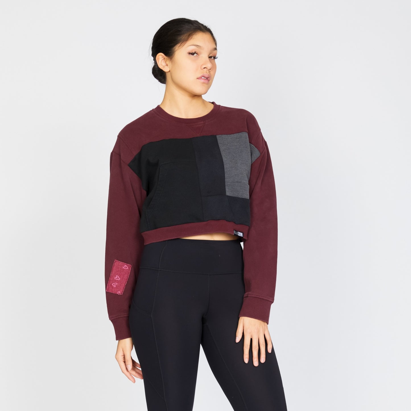 Crop Sweatshirt - Ruby/Black - L