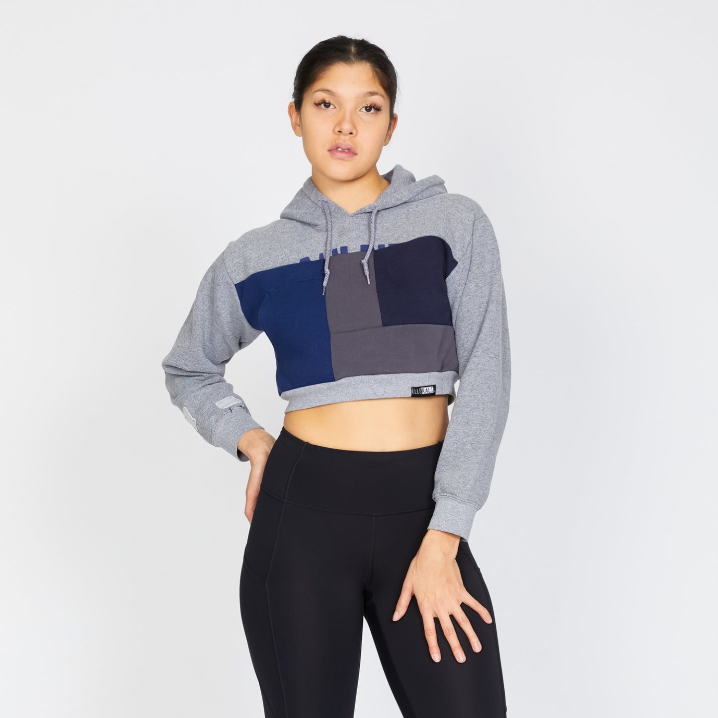 Crop Hoodie - Gray/Stone - S