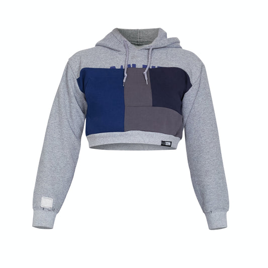 Crop Hoodie - Gray/Stone - S