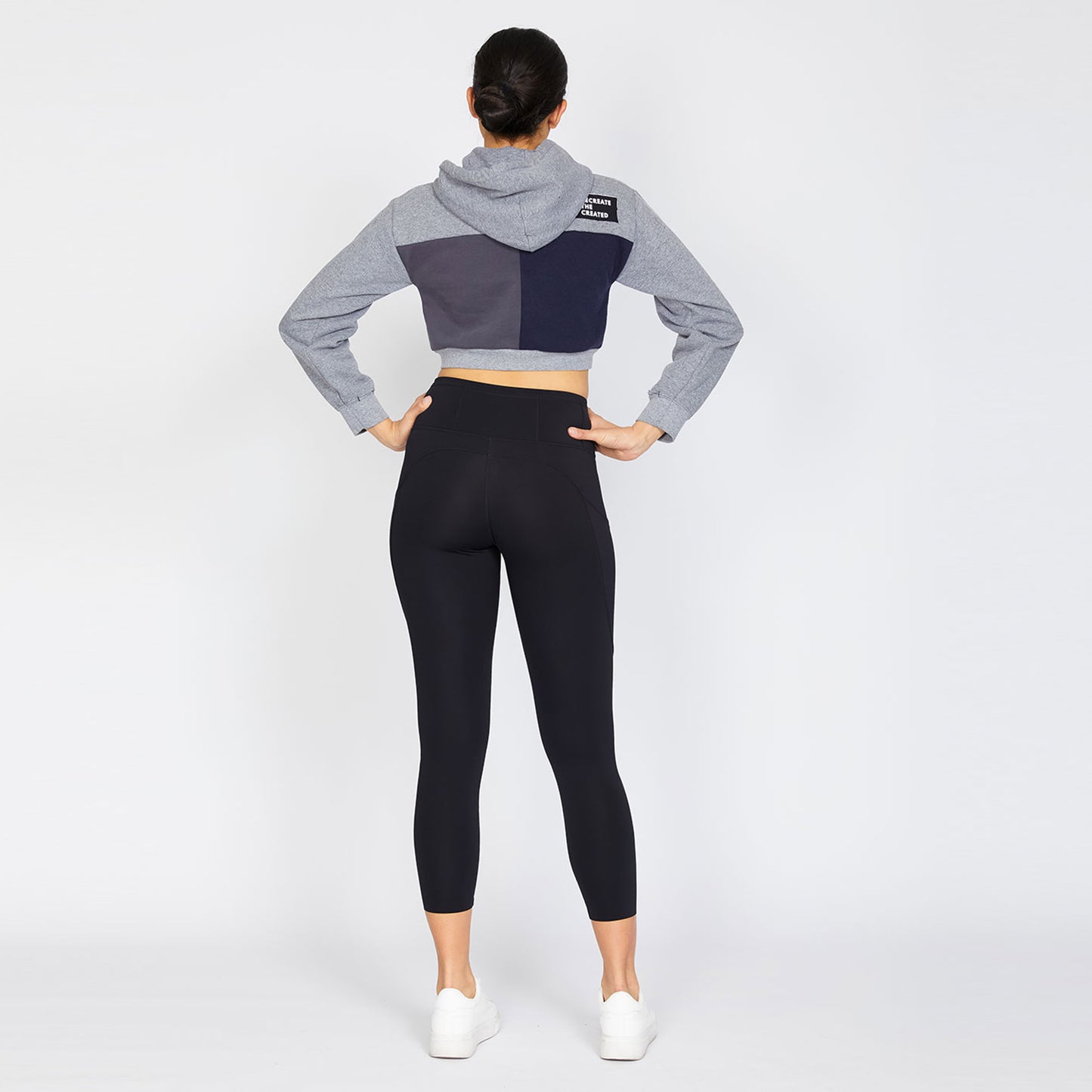 Crop Hoodie - Gray/Stone - S