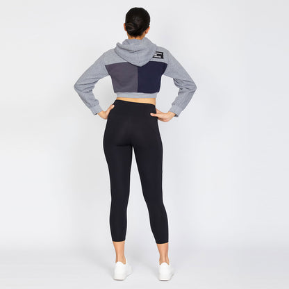 Crop Hoodie - Gray/Stone - S