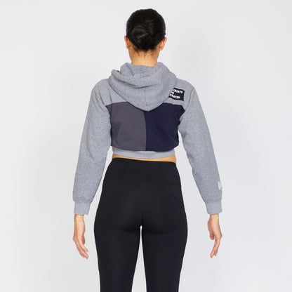 Crop Hoodie - Gray/Stone - S