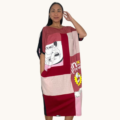 Fly T-shirt Dress in Red (OS)