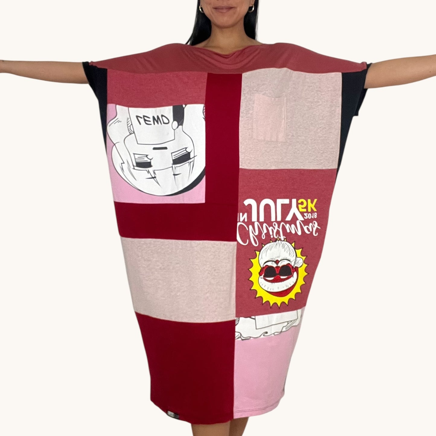 Fly T-shirt Dress in Red (OS)