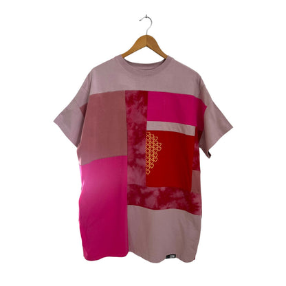 Oversized T-shirt in Pink & Red Mixed