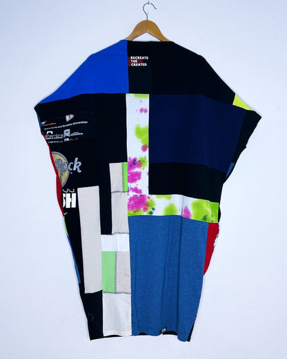 Founder's Originals Fly T-shirt Dress in Black & Tie Dyed (OS)