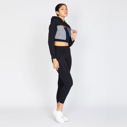 Crop Hoodie - Black/Midnight - S