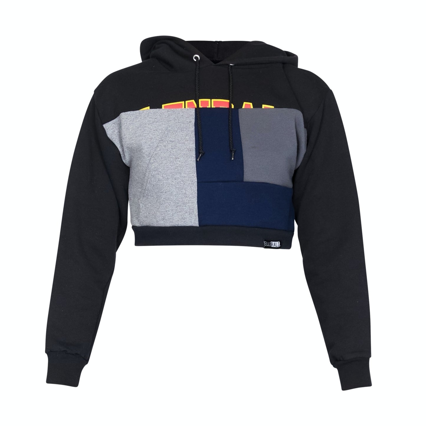 Crop Hoodie - Black/Midnight - S