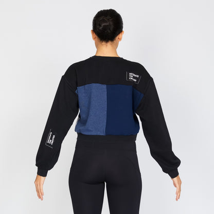 Crop Sweatshirt - Black/Cloud - L