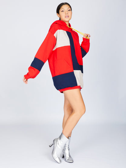 Hoodie - Cherry/Navy - OS